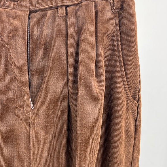 Haggar Casuals 12 vintage brown corduroy midi skirt casual neutral retro - Picture 4 of 7